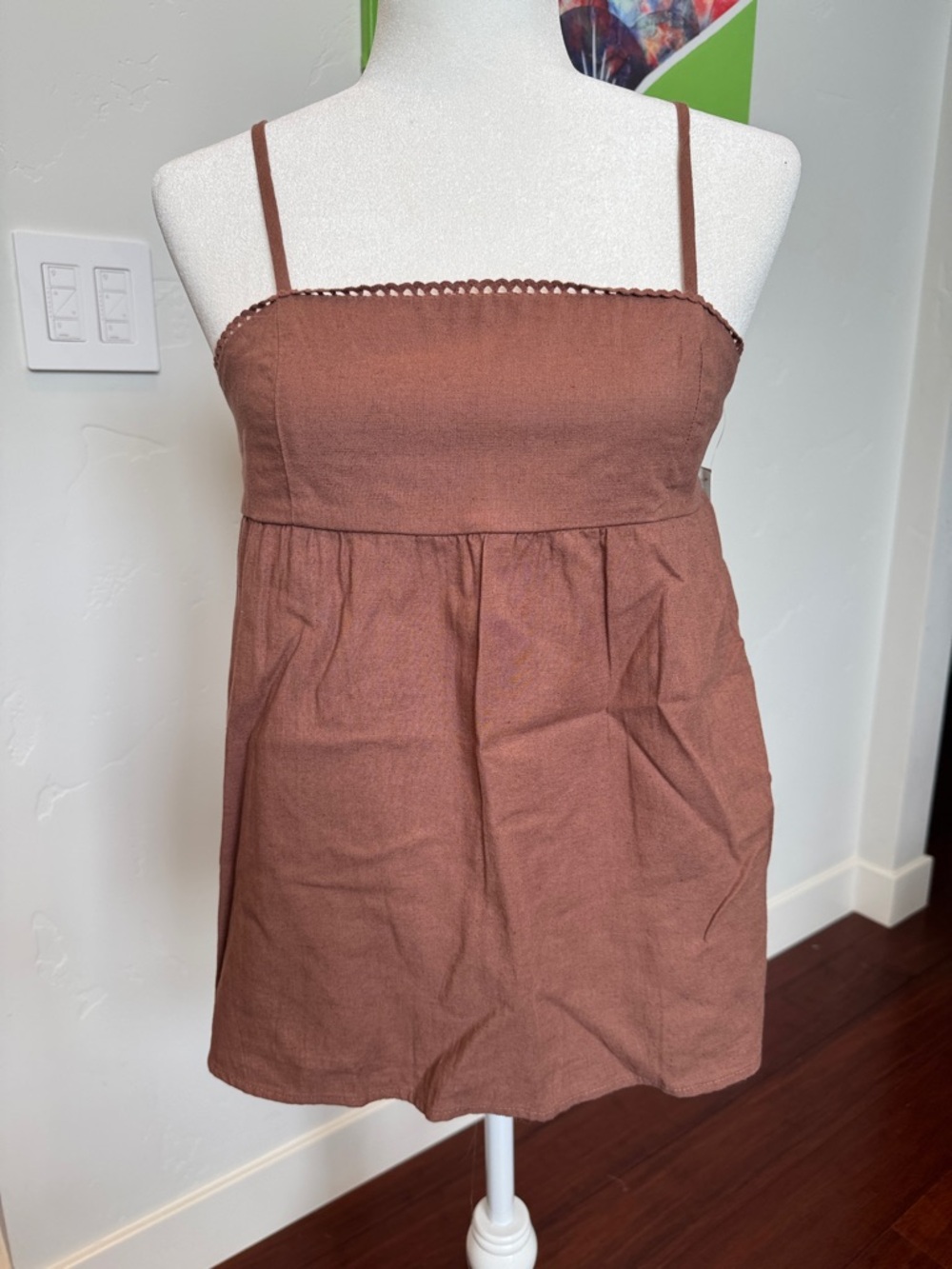 Abound Mauve Brown Spaghetti Strap Tank Top